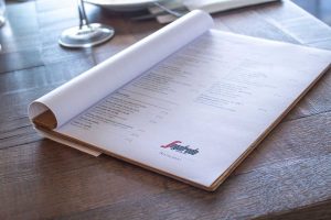 usar una carta de comida