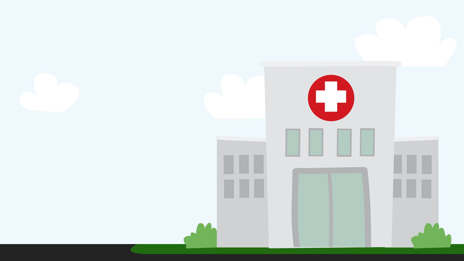 ilustración de hospital para video animado