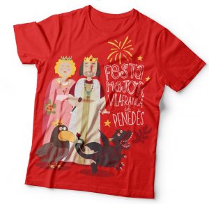 ilustraciones de camiseta Festa Mayor Vilafranca del Penedés