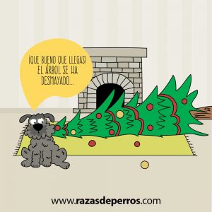 ilustración divertida de perro el árbol de desmayo desviocreativo