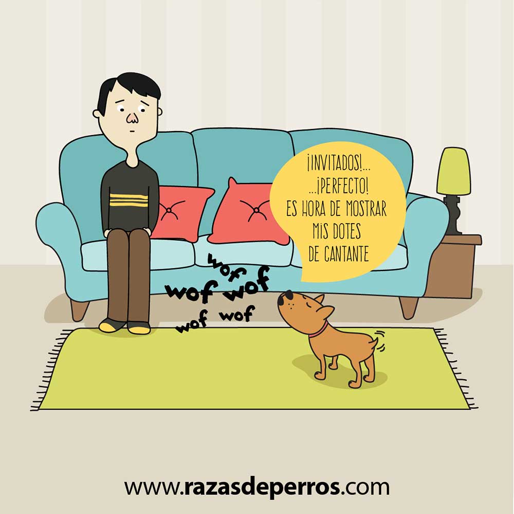 ilustración divertida de perro es hora de cantar desviocreativo
