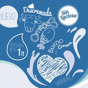 ilustracion para packaging de leche
