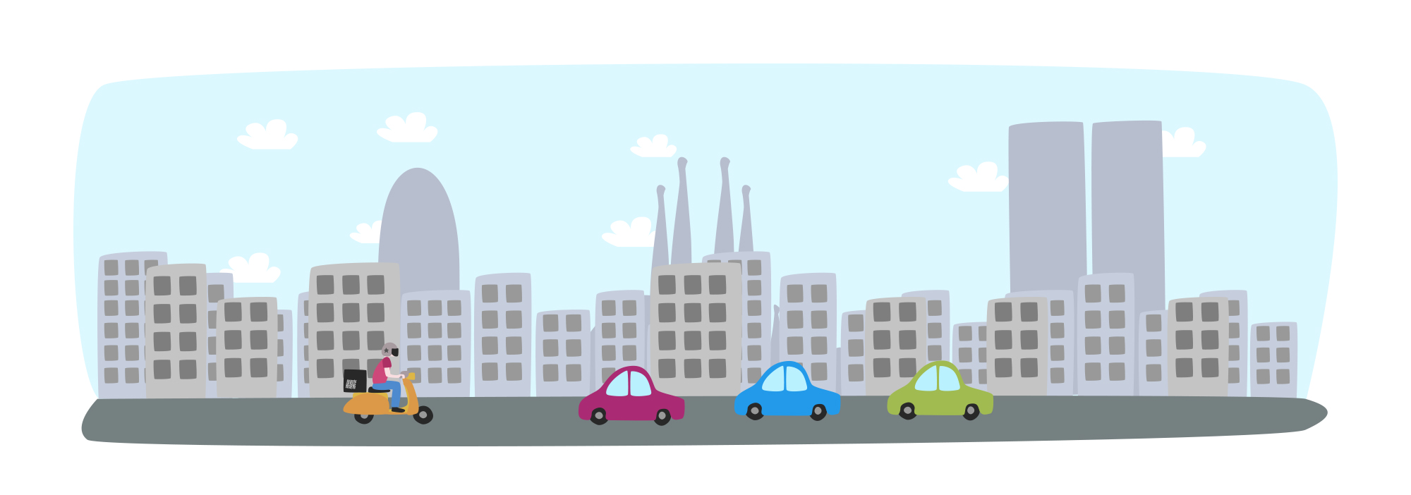 illustration ciudad barcelona