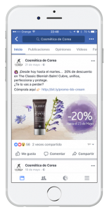 descuento Facebook
